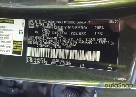 2020 Lexus Rx 350 from USA, damaged, VIN 2T2HZMAA1LC179730